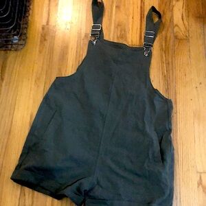 Linen blend overalls